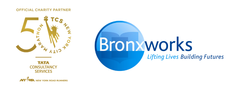 The 50th TCS New York City Marathon Logo and the BronxWorks logo