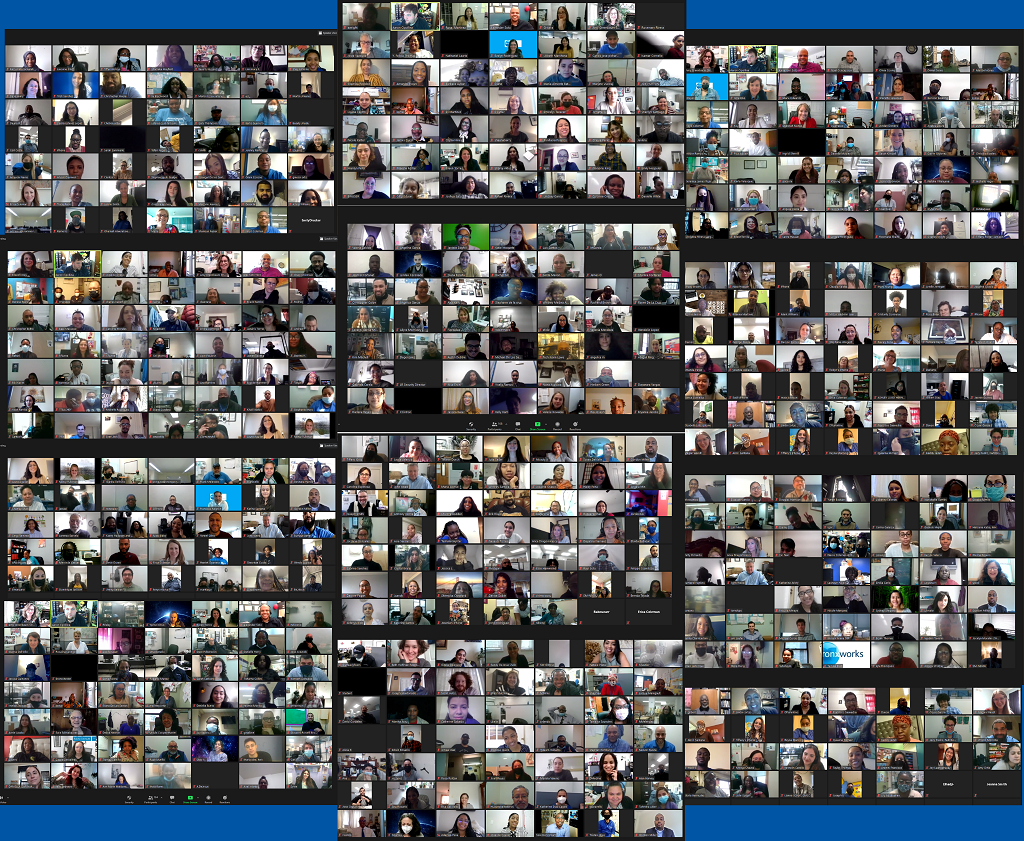 An image showing nearly all the staff of BronxWorks as of April 2021.