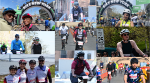 Collage of 2022 Bike Tour #TeamBronxWorks riders