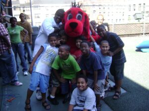 A picture of Austin and some of his peers at the community center in 2007.